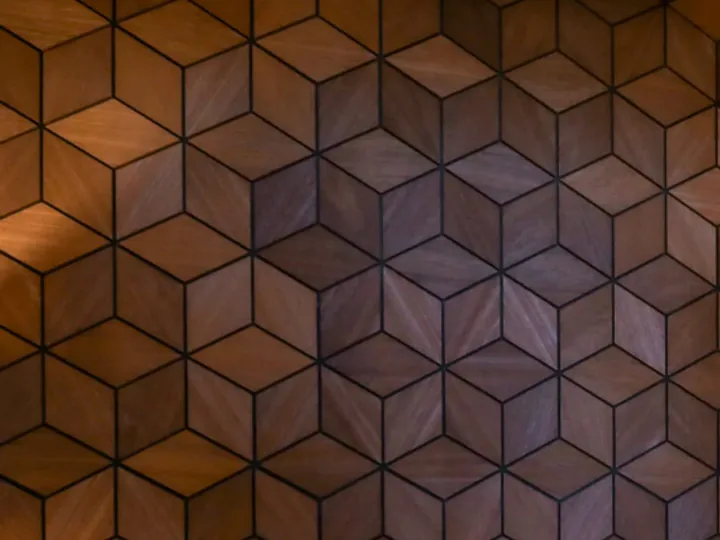 Mur arrière décoratif hexagone