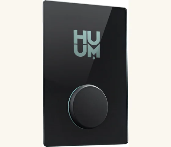 Thermostat UKU en Verre, finition noire